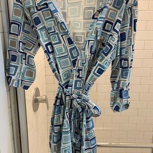 J. McLaughlin (Size Small) Wrap Dress Blue Mosaic